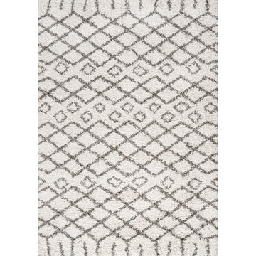 Algaida Moroccan Diamond Shag Area Rug